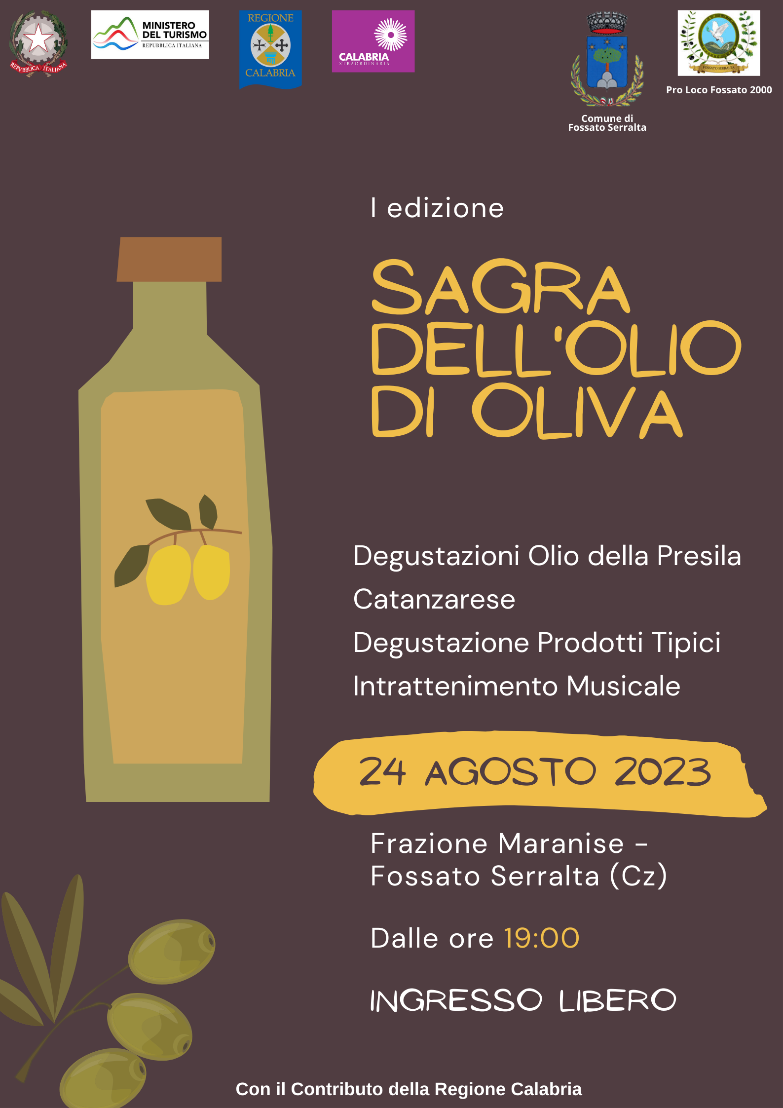 Degustazione prodotti tipici calabresi "Sagra dell'olio d'oliva"